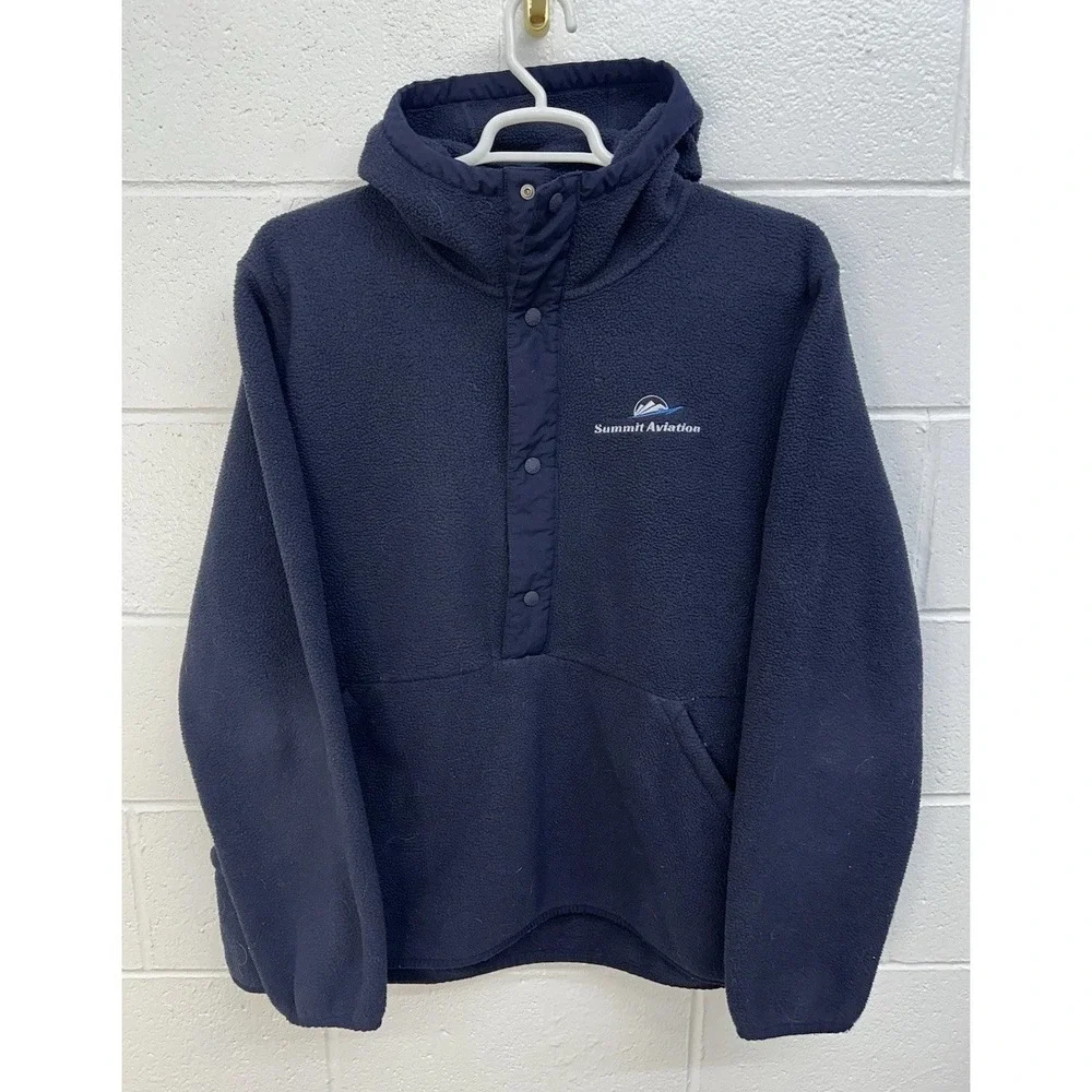 The North Face Carbondale 1/4 Snap Fleece Hoodie Navy Summit Aviation / Size XXL